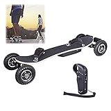 FRlss Off Road Electric Skateboards für Erwachsene Kinder, Ausdauer Entfernung 30-35km Alle Terrain-Roller mit drahtloser Fernbedienung, 4 Räder dopp