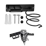Haartrocknerhalter, Haartrocknerhalterung, Fönhalter Kabelhalter, Haartrockner Halterung, Aluminium Haartrocknerhalter Wandhalterung, mit Befestigungslöchern, Aufbewahrung für B