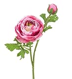 artfleur - 3er Set künstliche Ranunkel rosa ca. 50 cm Frühling Sommer Kunstblume Seidenb
