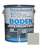 Flüssig Kunststoff 5L Bodenbeschichtung 50m² Betonfarbe Beton Beschichtung (Kieselgrau)