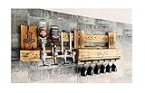 WIKINGER BAR Weinregal Personalisierbar mit Getränkespender Rustikal Met Bier Schnaps Regal Whisky Geschenk Mann Weinregal W