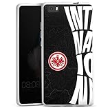 DeinDesign Silikon Hülle kompatibel mit Huawei P8 lite (2015-2016) Case weiß Handyhülle Eintracht Frankfurt Bundesliga Offizielles Lizenzproduk