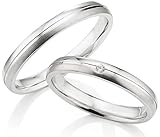 123traumringe 2x Trauringe/Eheringe Silber 925 in Juwelier-Qualität (Zirkonia/Gravur/Ringmaßband/Etui/Nickelfrei)