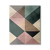 Stupell Industries Abstrakte gewebte geometrische Formen, kontrastierende Dreiecke Erdtöne, entworfen von Design Fabrikken Leinwandbild, 30 x 40, beig