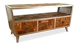 livasia Großes Java Sideboard aus Metall und Teakholz | TV-Bank im Industrial Design | Asiatische Möbel der Marke Asia Wohnstudio | Asia TV-Bank | Teakholz Sideboard (Handarbeit)