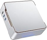 Mini Business PC, Tiny Windows 10 Professional Desktop Computer, 4GB RAM 64GB ROM, Support Dual HDMI+VGA Triple Displays, Gigabit Ethernet, Dual Band WiFi, BT4.2, Mini PC for Business, Home, S