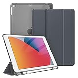 Fintie Hülle für iPad 9. Generation 2021 / 8. Gen 2020 / 7. Gen 2019 10.2 Zoll mit Stifthalter, Ultradünn Leichte Schutzhülle mit transparenter Rückseite Abdeckung mit Auto Schlaf/Weck, Himmelg