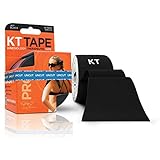 KT Tape Unisex-Erwachsene 857879003096 Kinesiologie Athletic Tape, Jet Black-Uncut, 1 Count (Pack of 1)