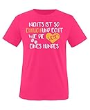 Comedy Shirts - Nichts ist so ehrlich und echt wie die Liebe eines Hundes - Mädchen T-Shirt - Pink/Weiss-Gelb Gr. 152/164