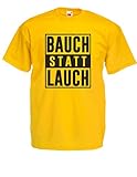 T-Shirt - Bauch statt Lauch (Gelb, XL)
