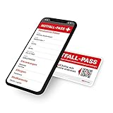 Digitaler Notfallpass für wichtige Gesundheitsdaten im Notfall. Daten wie Blutgruppe oder Medikamente können Leben retten. Die per App eingegebenen Daten sind im Notfall per QR-Codes sofort sichtb