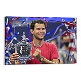 FAJIA Dominic Thiem Poster mit österreichischem Tennisspieler, Heimdekoration, Wandkunst, 40 x 60