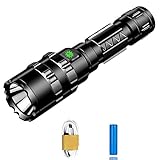HYK Starkes Licht Taschenlampe Aluminiumlegierung USB wiederaufladbar im Freien wasserdicht L2 Hochleistungs-LED-Taschenlampe Schwarz, Handtaschenlampe (A) nützlich(A)