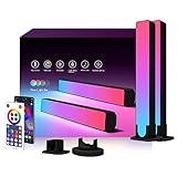 LED Smart Lightbar 2er Set, RGB Smart LED Lampe Mit 21 Lichteffekte Und 4 Musikmodi, LED TV Hintergrundbeleuchtung, Gaming Lampe, LED Ambient Light Für Unterhaltung, PC, TV, Raumdekoration , WIFI