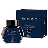 Waterman Füllfederhalter-Tinte, Intense Black, Tintenflacon mit 50 