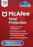 McAfee Total Protection 2022 | 10 Geräte | 1 Jahr | Virenschutz, VPN, Identitätsschutz, Web-Schutz, Kennwort-Manager, Kindersicherung | PC/Mac/Android/iOS | H