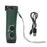 Handkurbel Taschenlampe Radio Multifunktions-Outdoor-Notfallradio mit LED-Taschenlampe Kunststoff Handy Ladegerät für Camping Wandern Angeln(Grün)
