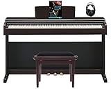 Yamaha Arius YDP-144 R E-Piano Set (elegantes Digitalpiano, 88 Tasten, GHS-Tastatur, CFX-Klangerzeugung & 2x 8W Lautsprecher inkl. Pianobank, Kopfhörer & Klavierschule mit CD & DVD) R