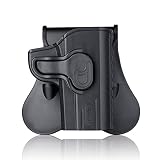 Tactical Holster Rechte Hand, 3 Zoll Waffenholster, Pistolenholster Kompatibel Paddel, Gürtelclips, MOLLE und Fußp