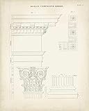 LEINWANDBILD-auf-GERAHMTE-RAHMEN Griechische und römische Architektur IV Kelly Thomas - europäisch vertikale Leinwandbilder im Holzrahmen cm_91_X_73