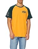 Superdry Herren VL AC Raglan Tee 220 T-Shirt, Orange, XL
