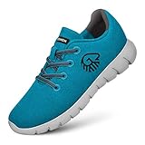 GIESSWEIN Merino Runners Women - Atmungsaktive Sneaker aus Merino Wool 3D Stretch, Leichte Damen Freizeit Schuhe mit Wechsel-Fußb