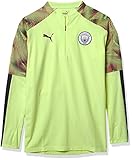 PUMA Herren Manchester City MCFC 1/4 Zip Top T-Shirt, Fizzy Gelb-Asphalt, S