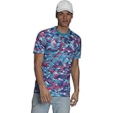 adidas Men's 2021-22 Real Madrid Pre-Match Jersey (Pink/Purple/Shock Cyan, Large)