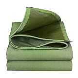 BAICHUN Outdoor-Hochleistungssegeltuch-Plane Mit Verstärkten Ösen,Wasserdichtes Tarp Sonnenschutztuch Regendichte Markise,600g/m², Grüne Plane(Size:2×3m/6.5×9.8ft)