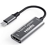 Video-Capture Card, USB 3.0 HDMI zu USB C Audio Capture Card, 4K 1080P60 Capture mit Typ-C Adapter Geräte für Gaming Live Streaming Video Recorder, kompatibel mit Windows Mac OS Sy