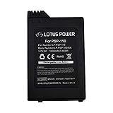 PSP-110 Ersatzakku, 1800mAh 3,7V Li-ion Akku PSP110 für Sony Playstation Portable Spielkonsole PSP-1000 PSP-1000K PSP-1000G1 PSP-1000G1CW PSP-1000KCW