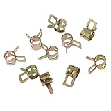 FLAMEER 10xSpring Clip Rohr Silikonschlauch Air Tube Clamp Fastener Fit für Auto C