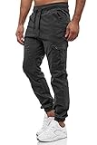 Tazzio Herren Cargo Chino Regular Fit Jogger Cargo harrem Chino Jeans Hose 16610, L,