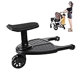 Buggy Board Mit Sitz KiddyBoard Für Kinderwagen Rollbrett Für Kinderwagen Rollbrett Board,Rollbrett Buggyboard Hilfspedal Trittbrett Für Kinderwagen,Sitzanschlüsse Sitz Kinderwagen Zubehör Bis 25Kg