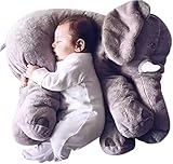 JOUMER Baby Kissen,Lagerungskissen,Stillkissen,Baby Elefant Kissen Kuscheltier Spielzeug Kinderbett Kissen für Schwangere Frauen Kissen Kind Schlaf Elefant Baby Kind Kissen 60