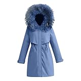 HHOP Westen Damen mit Kapuze Mantel Steppjacke, Petrol, Damen Mantel hemdjacke Damen lang Schwarze Handschuhe Winter Parka Yoga Klamotten Damen daunen Weste Long F
