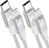 USB C auf Lightning Kabel [2 Stück 1M+2M] iPhone Ladekabel MFi Zertifiziert Power Delivery Nylon Fast USB Typ C Lightning Ladekabel für iPhone 12/12 Pro Max/12 Mini/11/11 Pro/SE 2020/XR/XS/X/8/8