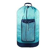 Rucksack Wäscheservice Tasche Dual Umhängetasche Tragbare Kordelzug Tasche Schmutzige Kleidung Wäscherei Taschen Wäsche Rucksack mit Mesh Tasche Für Reisen Waschmaschine Gelb Tägliche Kleidung