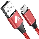 USB C Kabel,2M Nylon USB C Ladekabel Fast Charge 3A Schnellladekabel Typ C Ladekabel für Samsung Galaxy S10 S9 S8 S20 S20FE A71 A52 A51 A50 A41 A40 A20E A21 A20,Huawei P30pro P30lite P20lite P20p