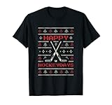 Happy Hockeydays Weihnachtszeit Urlaub Eishockey Sport T-S