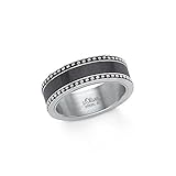 s.Oliver Herren-Ring 8 mm Carbon Edelstahl Gr. 62 (19.7) 2015072