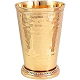 Wonderlist Handicrafts Designer-Becher aus Messing, Minzglas, Fassungsvermögen: 340 ml, goldfarb