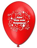 BWS - Verkauf durch luftballonwelt 10 Luftballons Alles Gute zum Ruhestand, bunt sortierte Mischung, ca. 30