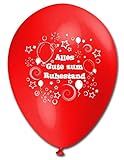 BWS - Verkauf durch luftballonwelt 10 Luftballons Alles Gute zum Ruhestand, bunt sortierte Mischung, ca. 30