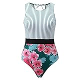 Bikinis Kleine Damen-Bikinis Größe S, Formel Jersey Bikinis, Mädchen in Trikinis, einteiliger Badeanzug für Damen, mit Digitaldruck, gestreift, schmal, hohe Taille, für Damen, B pink, S