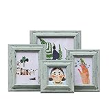 Molinter Bilderrahmen Fotorahmen Imitieren Holzmaserung Vintage Foto DIY Kreativ Bilder Rahmen Wandschmuck (7 Zoll)