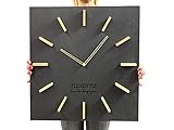 FLEXISTYLE Groß EKO Rectangular wanduhr quadratisch ohne tickgeräusche LOFT Grande Schwarz 50cm (Dicke 19mm), Wohnzimmer, Schlafzimmer, in EU herg