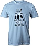 Jayess Ich Bin EIN Camper Opa - Wie EIN normaler Opa Aber viel Cooler - Herren T-Shirt in Hellblau by Gr. XL