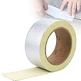 Wasserdichtes Klebeband，Aluminiumfolie Butyl-Dichtband, 50 mm x 5M Alufolie Reparatur Dickes Dichtungsband Reparaturband zum Abdichten Dachlecks Loch Rohr D