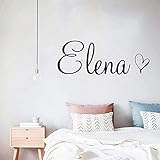 Kunst Wandtattoos Einfacher Benutzerdefinierter Name Mit Herzförmiger Dekoration Für Kinderzimmer Vinyl Personalisierter Babyname Spielzimmer Aufkleber 57X21C
